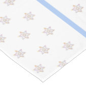 Joods Vakantie Tafelkleed Sterren & Bord Blauwe Ra (Gekanteld)