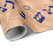 Joods-Wooden-Dreidel-Pair-Wrapping Paper Cadeaupapier (Rol Hoek)