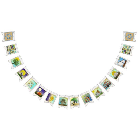 Joodse 12 stammen van Israël vlaggen met spandoek Vlaggetjes (Alle)