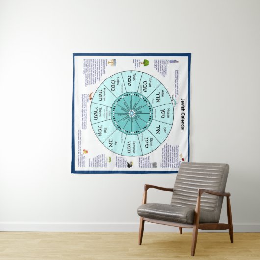 Joodse agenda wandkleed (In Situ (horizontaal))