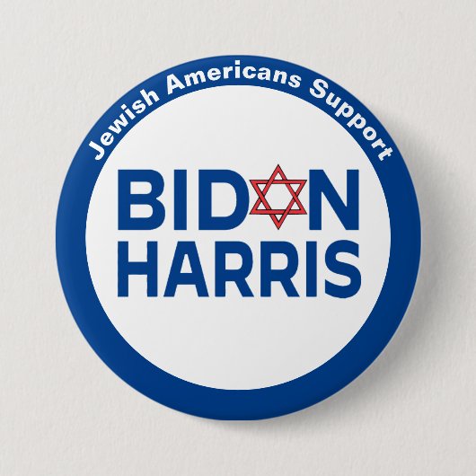 Joodse Amerikanen steunen Biden Harris Button (Voorkant)