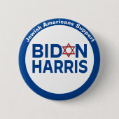 joodse Amerikanen steunen Biden Harris Ronde Button 5,7 Cm (Voorkant)