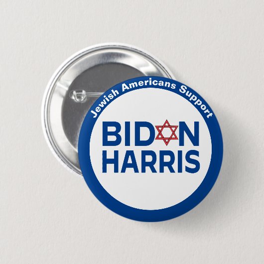 joodse Amerikanen steunen Biden Harris Ronde Button 5,7 Cm (Voorkant /achterkant)