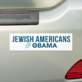 joodse Amerikanen voor Barack Obama Bumpersticker (Op auto)