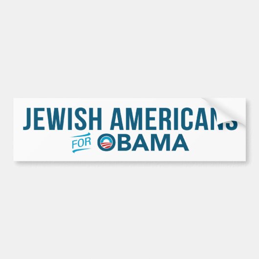 joodse Amerikanen voor Barack Obama Bumpersticker (Voorkant)