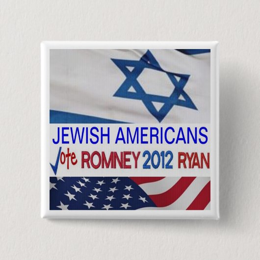 Joodse Amerikanen voor Romney Ryan 2012 Button (Voorkant)