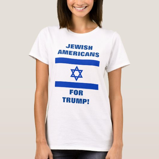 JOODSE AMERIKANEN VOOR TRUMP! T-SHIRT (Voorkant)