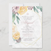 Joodse Baby die Geometrische Floral heet Elegant R Kaart (Voorkant)