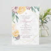 Joodse Baby die Geometrische Floral heet Elegant R Kaart (Staand voorkant)