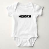 Joodse Baby Jongen Gift, Jiddisch MENSCH Romper (Voorkant)