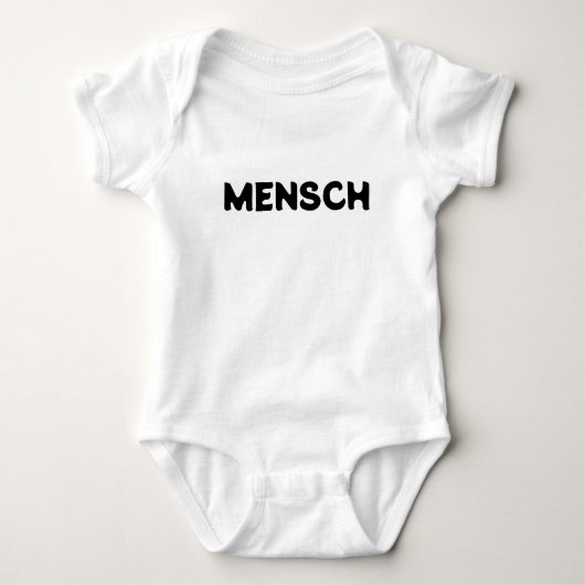 Joodse Baby Jongen Gift, Jiddisch MENSCH Romper (Voorkant)