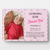 JOODSE BABY NAAMGEVING Aangepaste naam Foto SIMCHA Fotoplaat (voorkant)