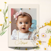 Joodse Baby Naming Foto Waterverf Wildflower Kaart