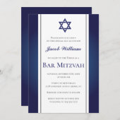 Joodse bar mitswa gepersonaliseerde uitnodiging (Voorkant / Achterkant)