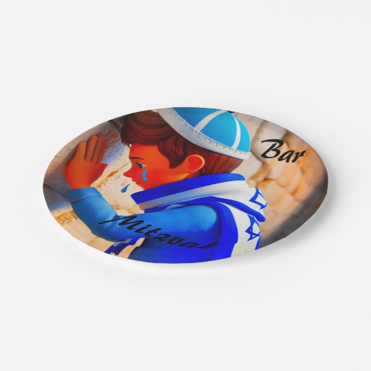 JOODSE BAR MITZVAH PAPIEREN BORDJE (Gekanteld)