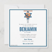 Joodse Basketbal Bar Mitzvah uitnodiging vierkant (Voorkant)