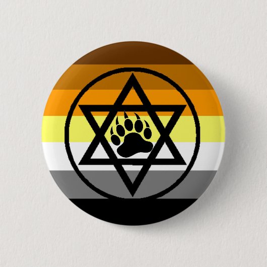Joodse Beer Pride Flag Ronde Button 5,7 Cm (Voorkant)