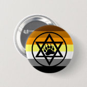 Joodse Beer Pride Flag Ronde Button 5,7 Cm (Voorkant /achterkant)