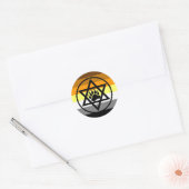 Joodse Beer Pride Flag Ronde Sticker (Envelop)