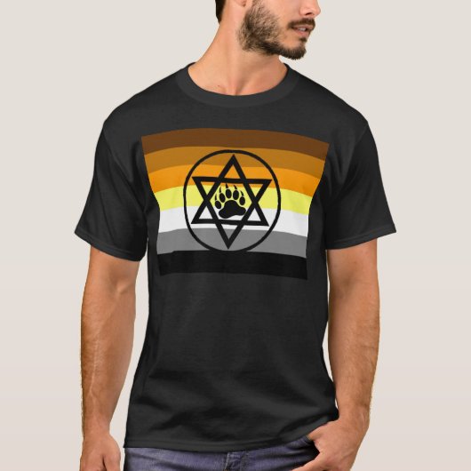 Joodse Beer Pride Flag T-shirt (Voorkant)