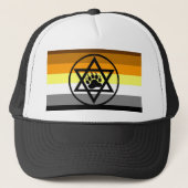 Joodse Beer Pride Flag Trucker Pet (Voorkant)