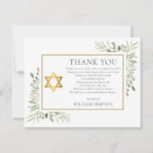 Joodse begrafenis gouden ster van David Greenery g Bedankkaart (Voorkant)