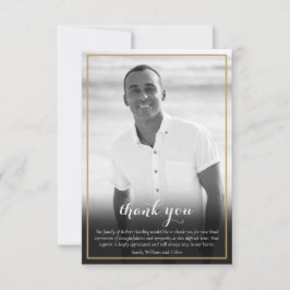 Joodse begrafenis zwart-wit foto Ster van David Bedankkaart