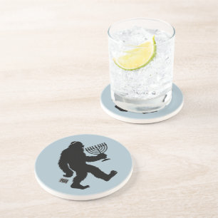 Joodse Bigfoot Hanukkah Chanukah Humor Grappig Zandsteen Onderzetter