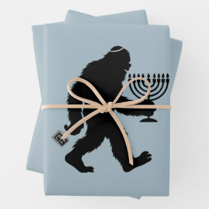 Joodse Bigfoot Hanukkah Chanukah Humor Hilarisch  Inpakpapier Vel