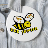 Joodse bij ronde button 6,0 cm (In situ)