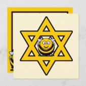 Joodse bijenster van David Chanoeka Kaart (Voorkant / Achterkant)