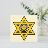 Joodse bijenster van David Chanoeka Kaart (Staand voorkant)