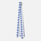 joodse blauwe ster op wit stropdas (Achterkant)