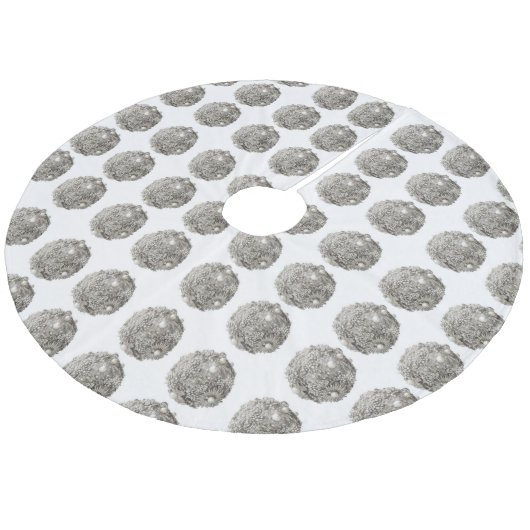 Joodse boomrok fleece kerstboom rok (Gekanteld)