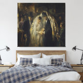 Joodse bruiloft, door Jozef Israëls Canvas Afdruk (Insitu (Slaapkamer))