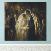 Joodse bruiloft, door Jozef Israëls Canvas Afdruk (Insitu (Houten vloer))