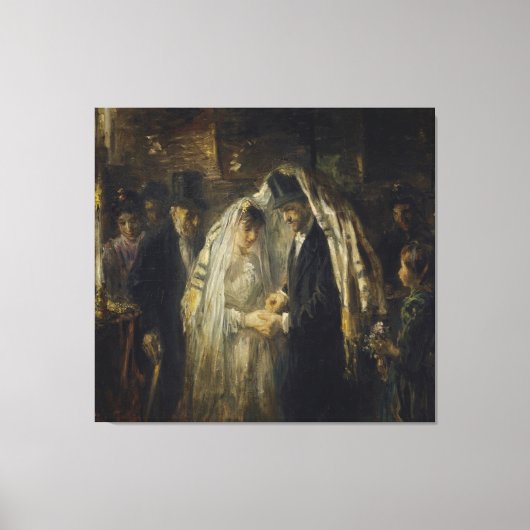 Joodse bruiloft, door Jozef Israëls Canvas Afdruk (Voorkant)