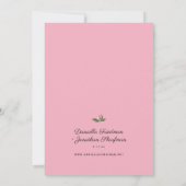 Joodse bruiloft Elegant Waterverf Floral Uitnodigi Kaart (Achterkant)