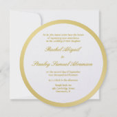 Joodse bruiloft Foto-uitnodiging in goud en ivoor Kaart (Achterkant)