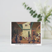 joodse bruiloft in Marokko door Eugene Delacroix Briefkaart (Staand voorkant)