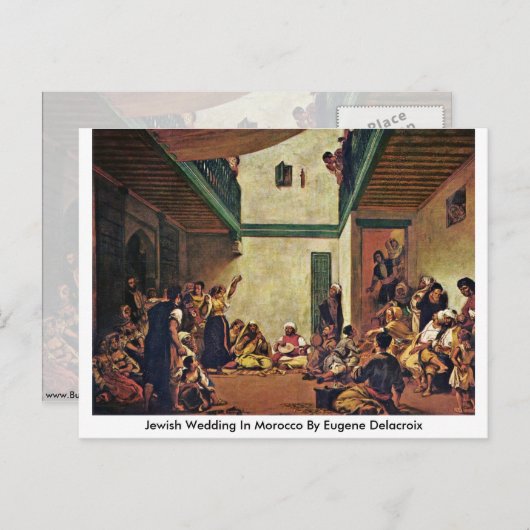 joodse bruiloft in Marokko door Eugene Delacroix Briefkaart (Voorkant / Achterkant)