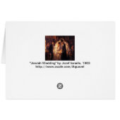 Joodse bruiloft -  kunst door aanhangers (Achterkant Horizontaal)