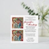 Joodse bruiloft onder de Chuppah : Wit Kaart (Staand voorkant)