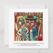 Joodse bruiloft onder de Chuppah : Wit Kaart (Achterkant)