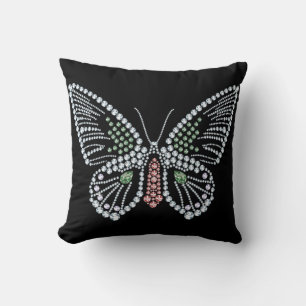 Joodse Butterfly Pillow Gemstone Design Kussen