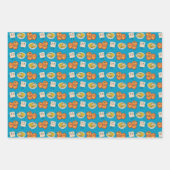 Joodse Cartoons met snijdende papierbladen Inpakpapier Vel (Voorkant)