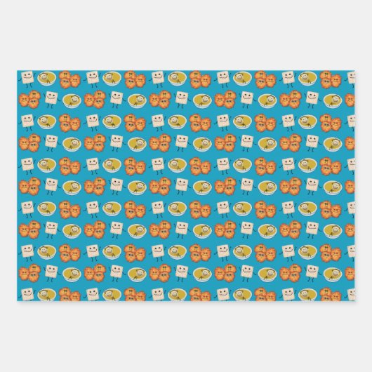 Joodse Cartoons met snijdende papierbladen Inpakpapier Vel (Voorkant)