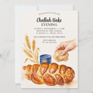 Joodse Challah-bak evenement uitnodiging