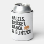 Joodse Chanoeka Bagels Brisket Bakka Blintzes Gift Blikjeskoeler (Blikje Voorkant)