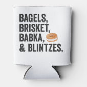 Joodse Chanoeka Bagels Brisket Bakka Blintzes Gift Blikjeskoeler (Voorkant)